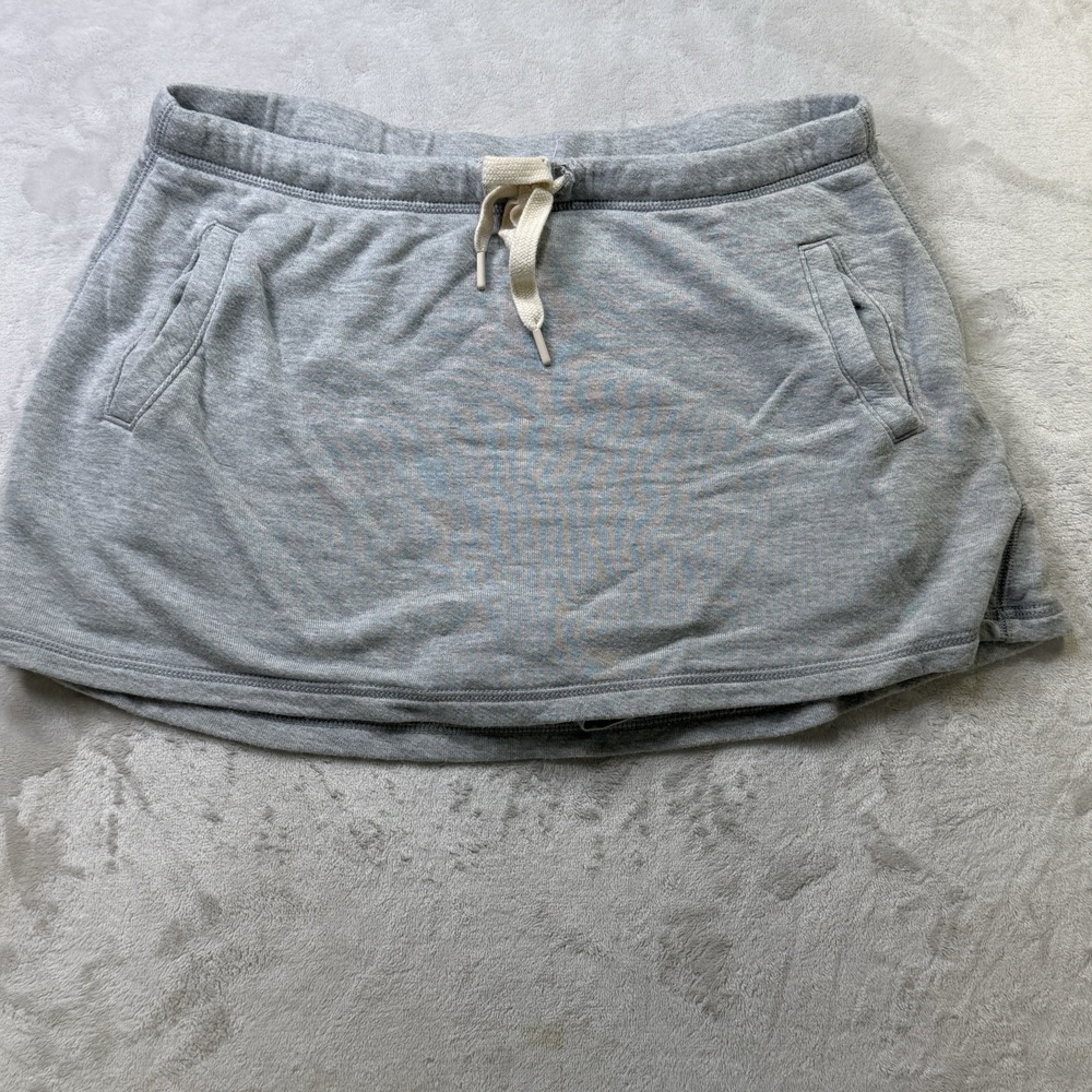 Aerie Offline Women's Large Gray Skort Built In Shorts Drawstring Pockets